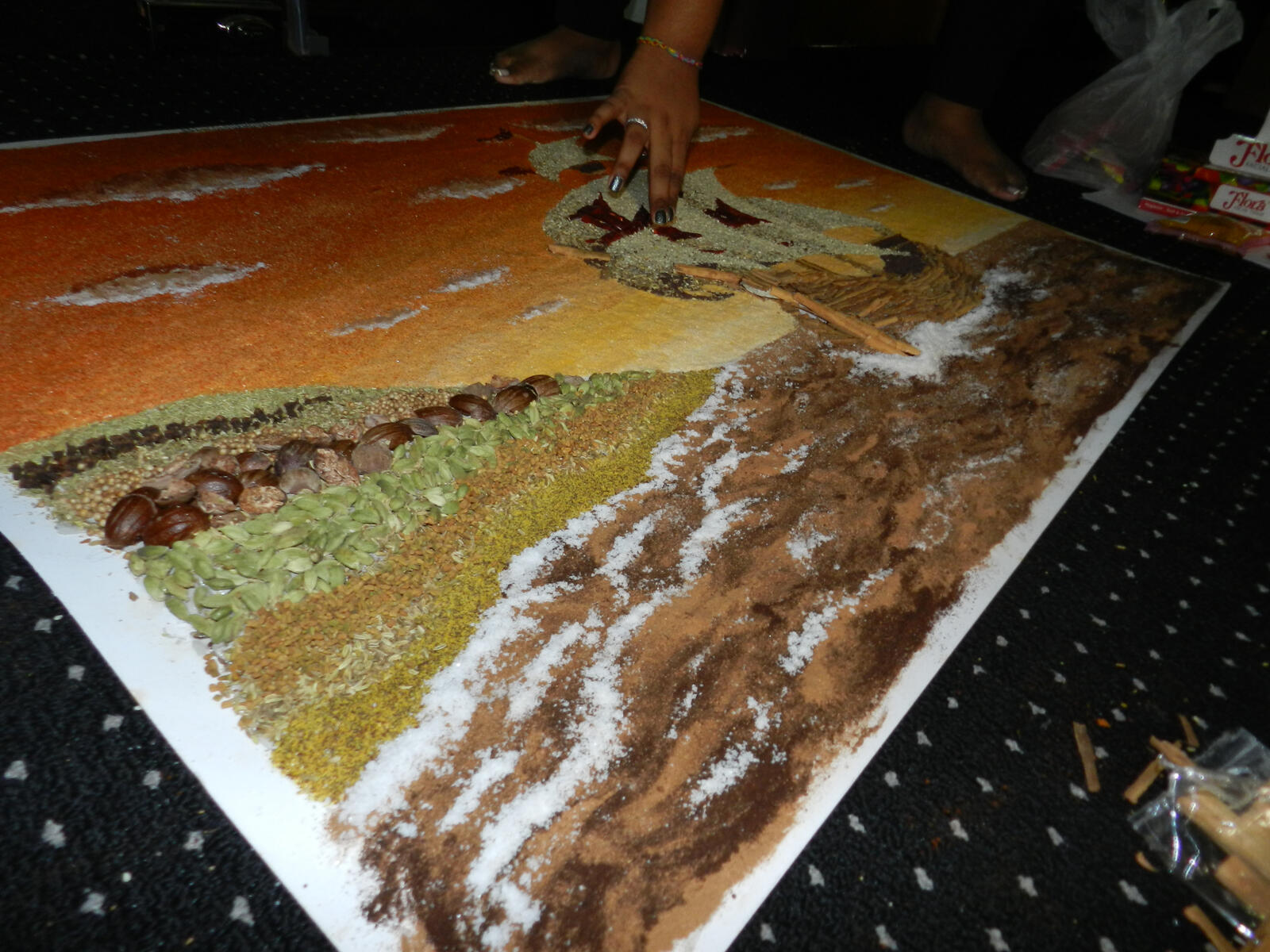 Behind the scenes: "The Spice Route" - Hilton Colombo Residences, F&B Promo campaign featuring art piece made with real spices