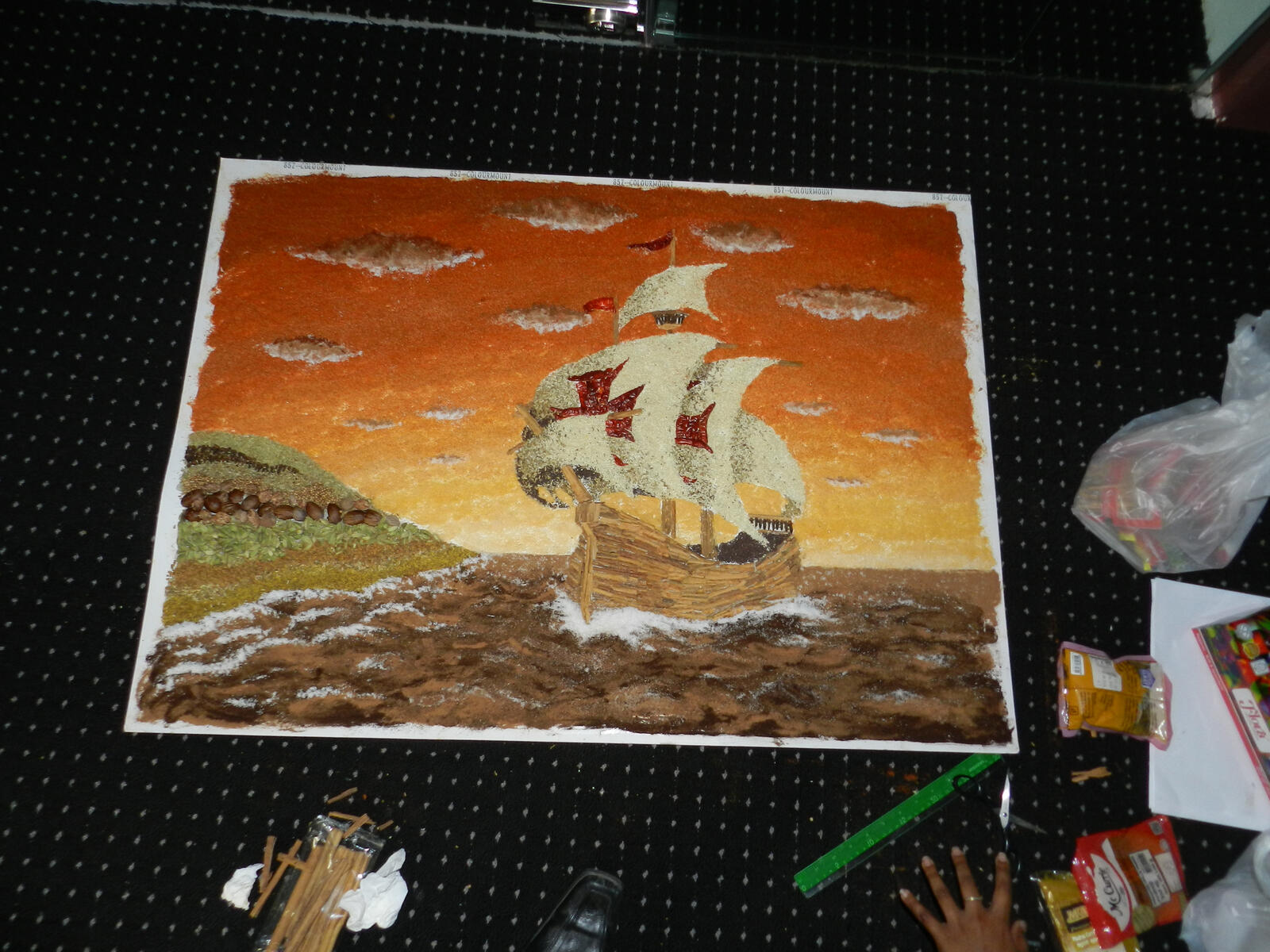 Behind the scenes: &quot;The Spice Route&quot; - Hilton Colombo Residences, F&amp;B Promo campaign featuring art piece made with real spices