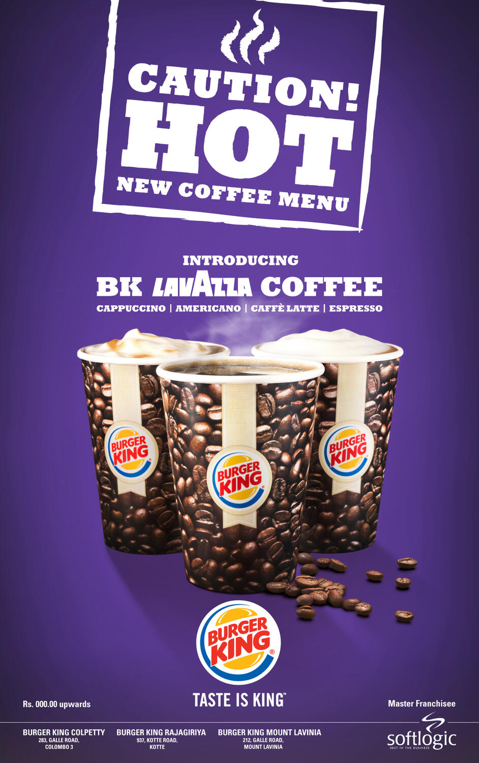 &quot;Caution: Hot New Coffee Menu&quot; - Burger King Sri Lanka