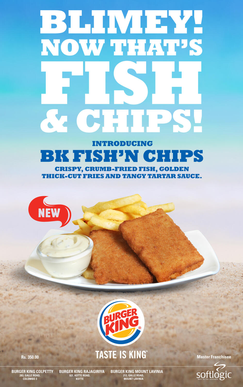 &quot;Blimey, Now That’s Fish &amp; Chips&quot; - Burger King Sri Lanka