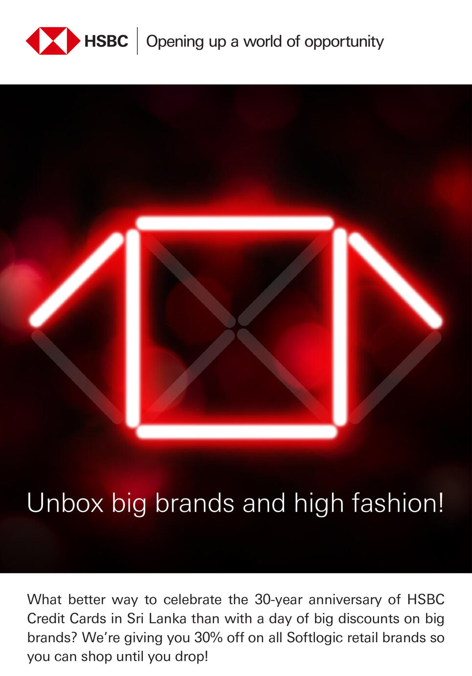 &quot;30 Years of Putting You First&quot; - HSBC Credit Cards, EDM - Online Shopping Offers