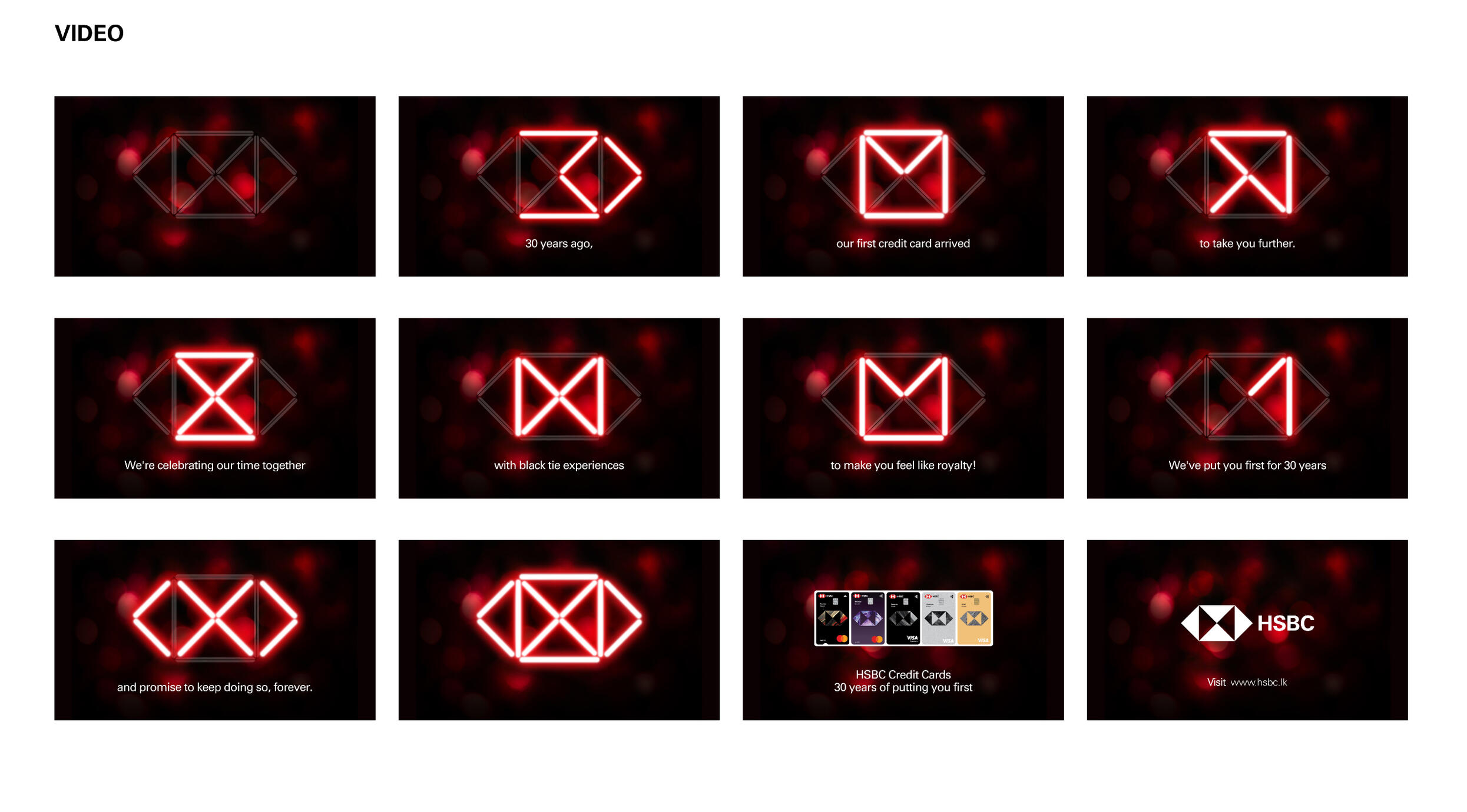 "30 Years of Putting You First" - HSBC Credit Cards, Film Storyboard