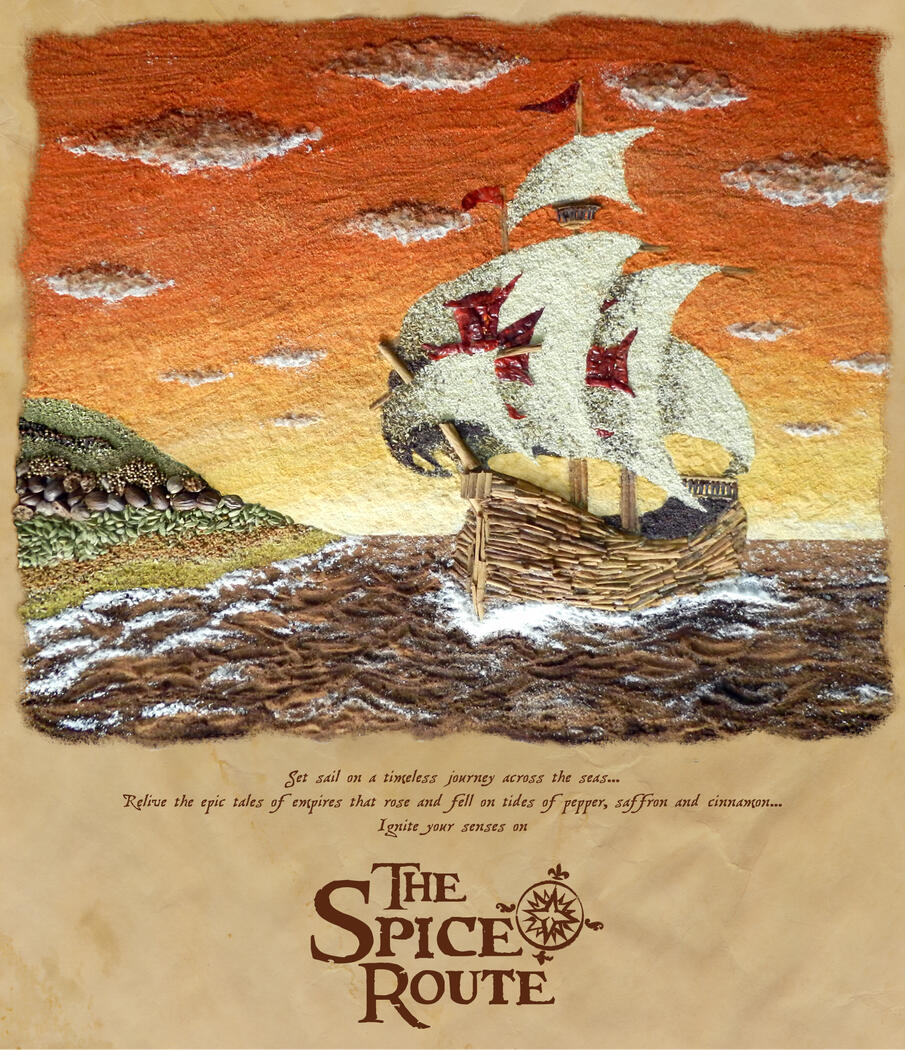 &quot;The Spice Route&quot; - Hilton Colombo Residences, F&amp;B Promo campaign featuring art piece made with real spices